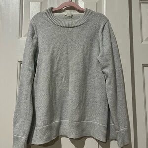 J Crew Crewcuts size 12 silver metallic crewneck sweater